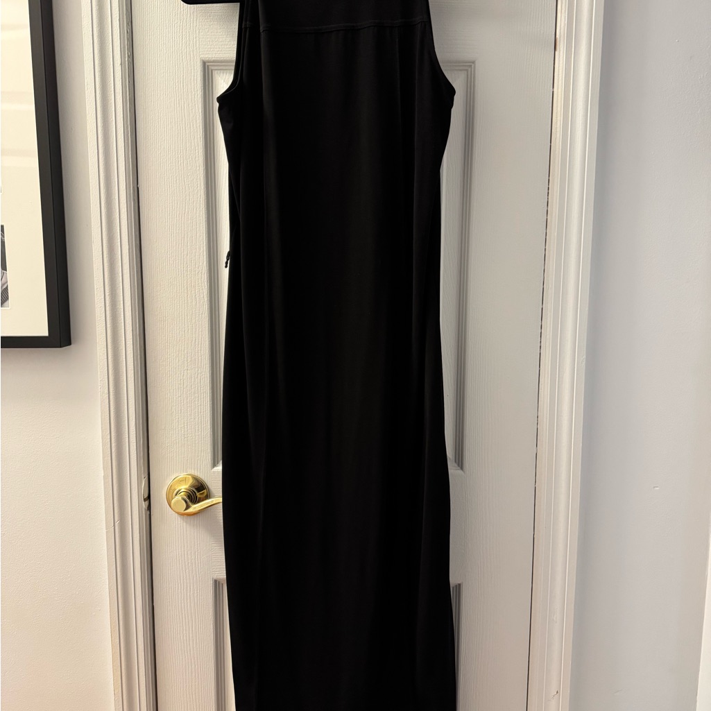 Michael Kors Black Halter Sheath Maxi Dress